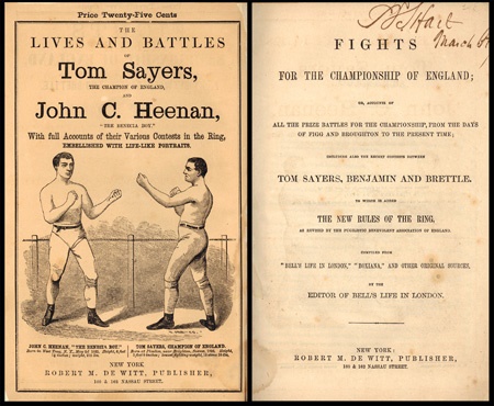 Boxing Books - Fights for the Championship of England (1859).