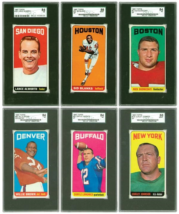 Football Cards - 1965 Topps SGC Football Lot (95)