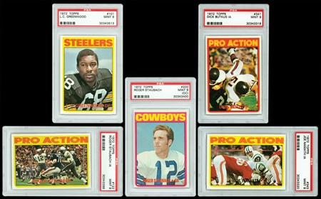 Football Cards - 1972 Topps Football Set with (31) PSA