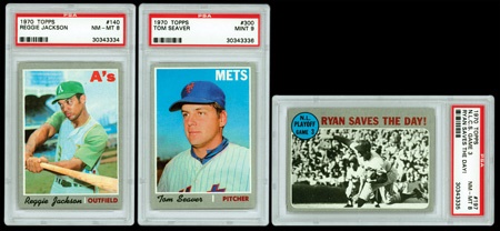 Baseball and Trading Cards - 1970 Topps Baseball Near Set w/ Seaver PSA 9