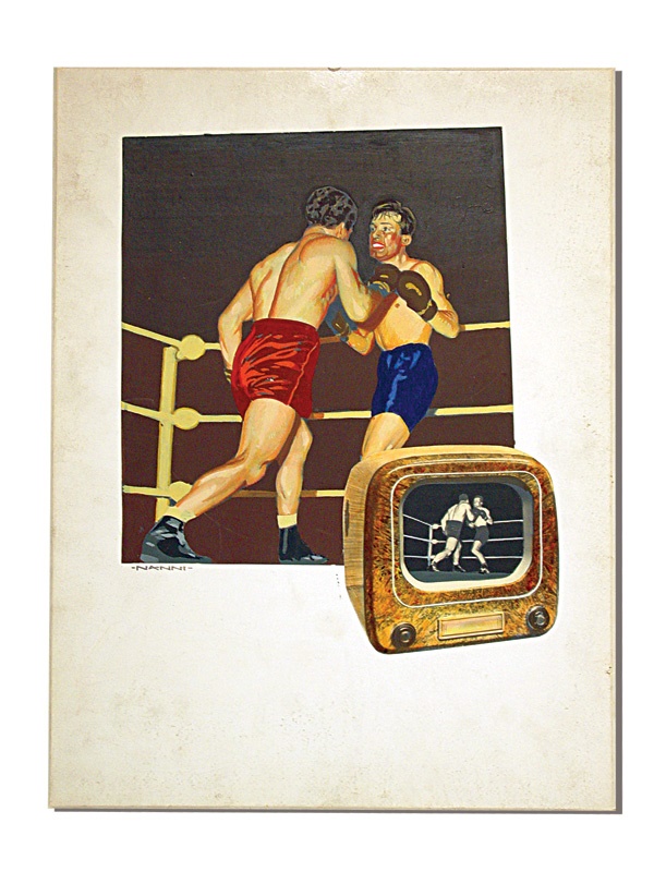 Muhammad Ali & Boxing - 1953 Loi-Formenti Original Art by Nanni (17x13”)