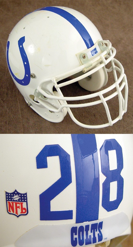- 1994 Marshall Faulk Game Used Rookie  Helmet