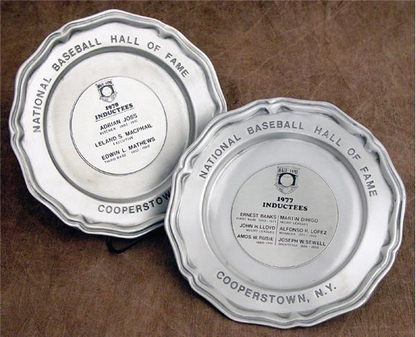 - Signed Hall of Fame Induction Plates (17)