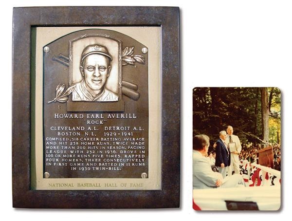 Earl Averill Hall of Fame Plaque