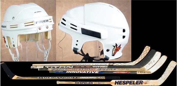 Hockey Sticks - Phoenix Coyotes Game Used Stick & Helmet Collection (30)