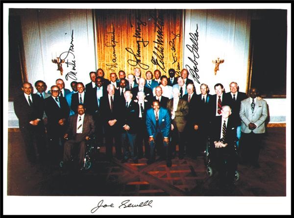 Baseball Autographs - Hall of Fame Signed White House Group Photos (15)