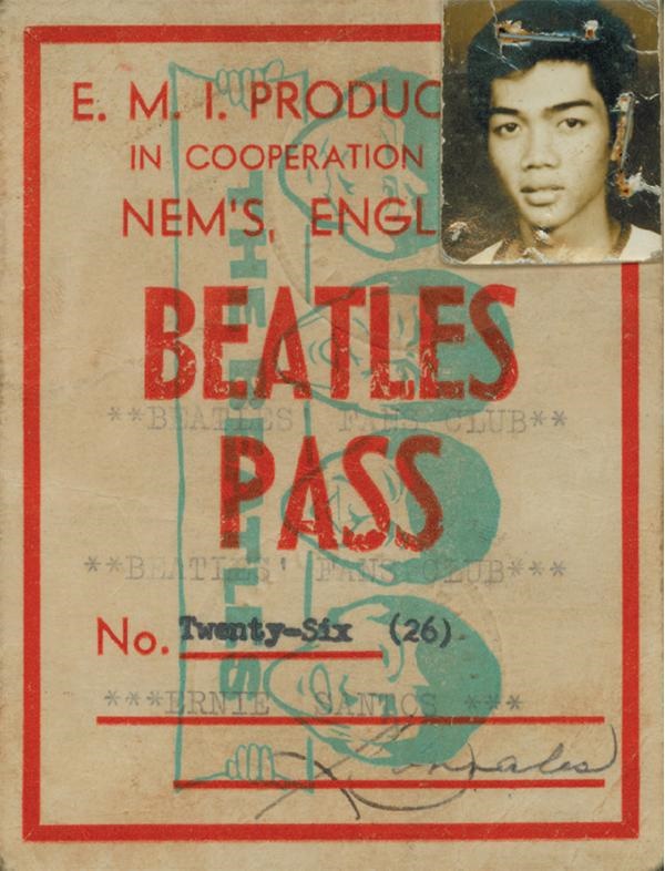 July 4, 1966 Beatles Manila Backstage Pass