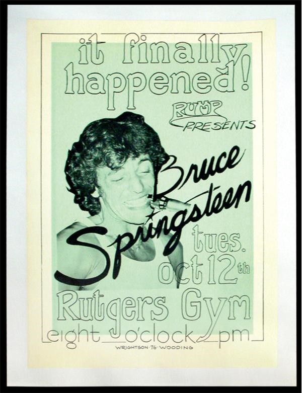 Bruce Springsteen - 1976 Bruce Springsteen Rutgers Poster (13x18”)