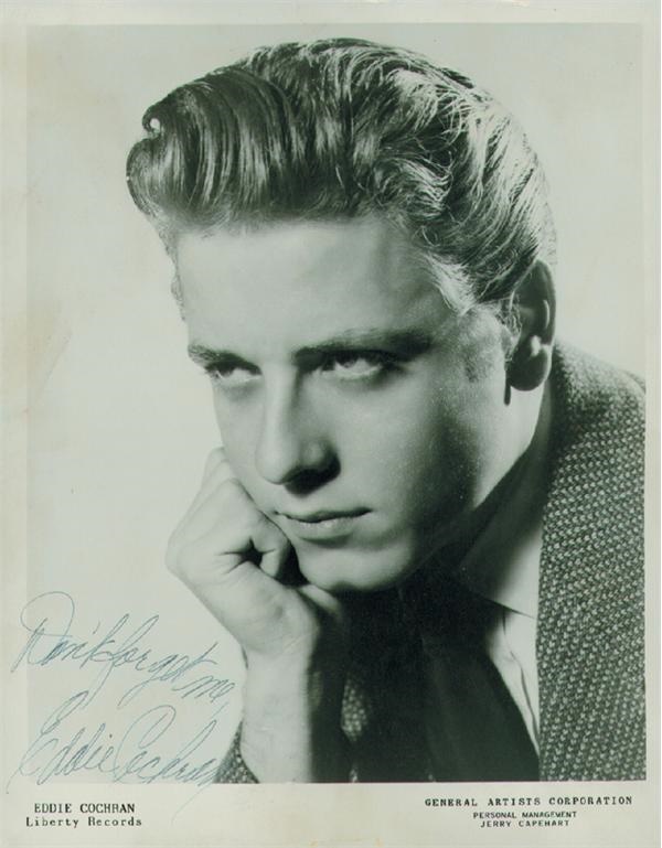 Music Autographs - Exceptional Eddie Cochran Signed Photo (8x10”)