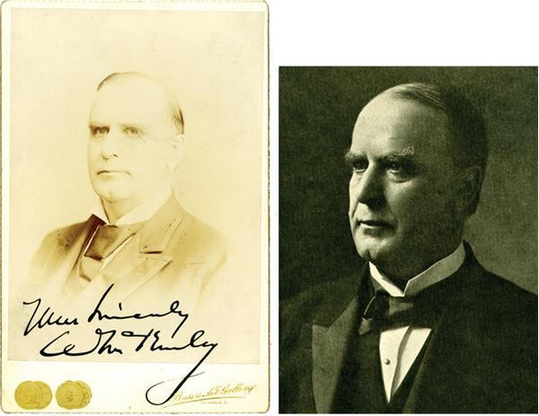 Political - William McKinely Signed Cabinet Photograph