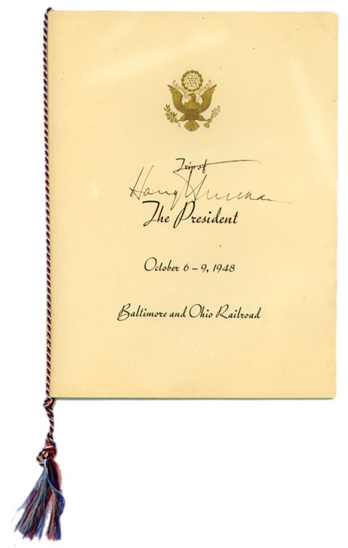 Political - 1948 Harry S. Truman Signed Program (6.5x8.5")