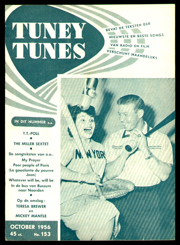 Mantle and Maris - Rare Mickey Mantle Dutch Magazine