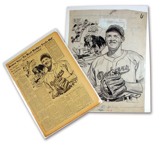 Willard Mullin The Sporting News Original Artwork (14x20")