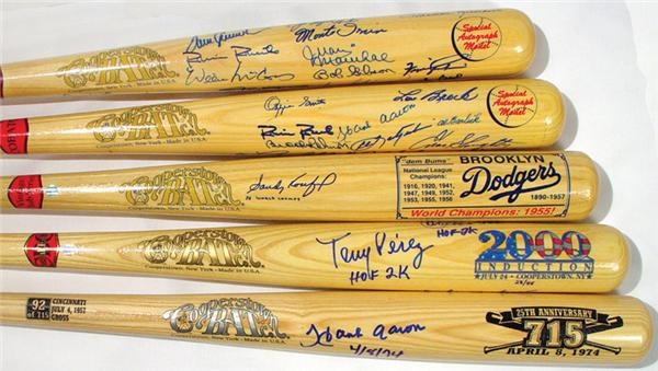 Baseball Autographs - Collection of Signed Cooperstown Signed Bats (5)