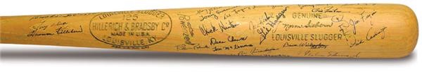Half Bat Signed by the 1958 All-Stars