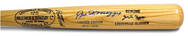 - Joe DiMaggio Autographed Limited Edition Bat (36”)