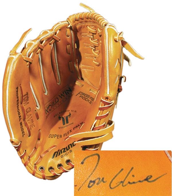 Baseball Equipment - Late 1990's Tom Glavine Autographed Game Worn Glove
