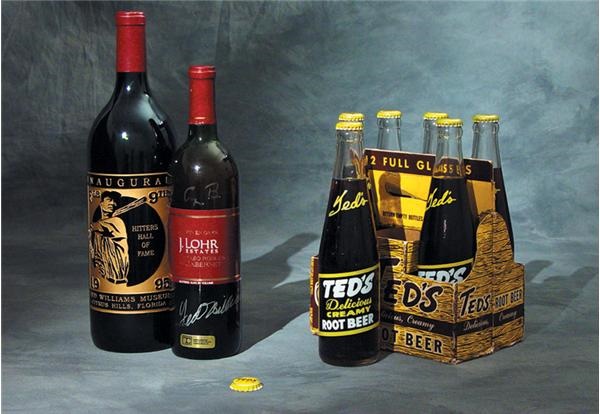 Ted’s Root Beer Six Pack and Signed Bottles of Wine (8)