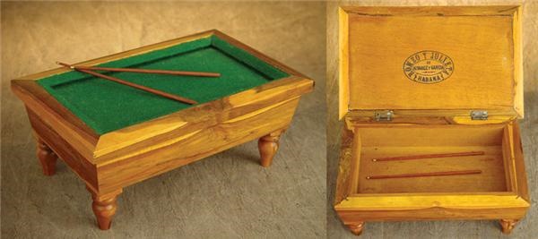 All Sports - 1930’s Billiards Humidor with Original Cues