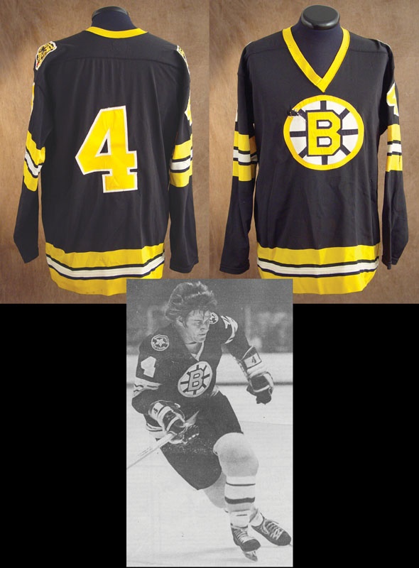 Hockey Sweaters - 1975 Bobby Orr’s Last Boston Bruins Jersey with Photo Evidence
