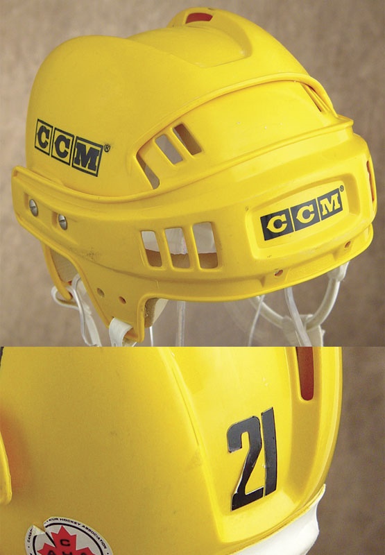 Hockey Equipment - 1980's Cam Neely Vancouver Canucks Game Worn Helmet