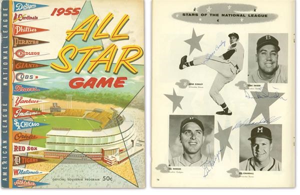 Baseball Autographs - 1955 All Star Game Signed Program