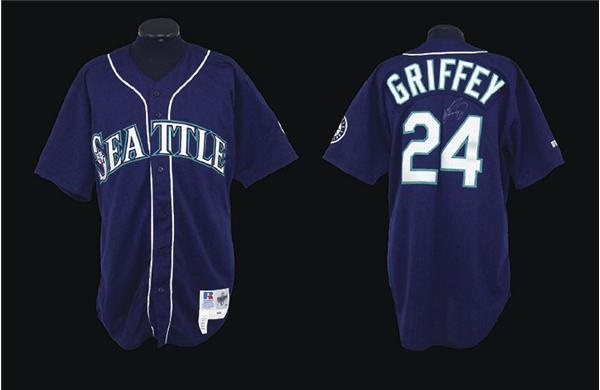 Baseball Jerseys - 1999 Ken Griffey Jr. Autographed Game Worn Alternate Jersey