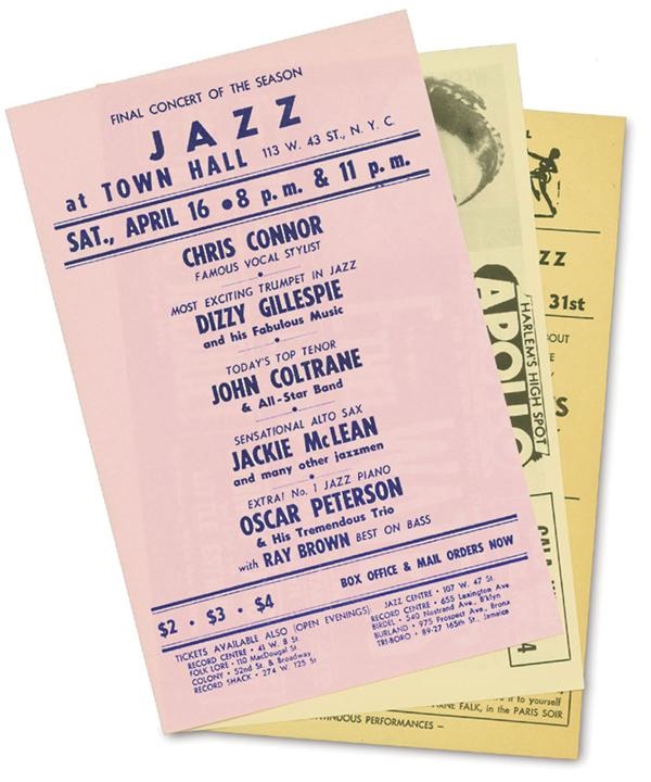 Posters and Handbills - John Coltrane, Dizzy Gillespie, Miles Davis & Others Handbill Collection (3)