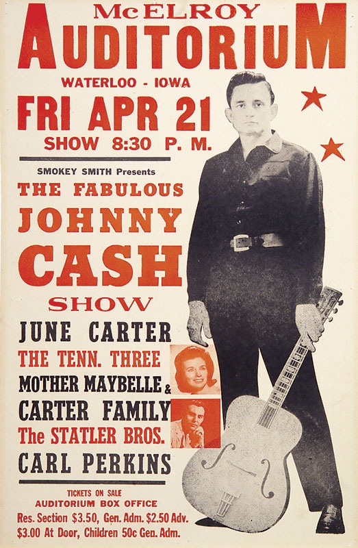 Johnny Cash 1967 Concert Poster (14x22”)