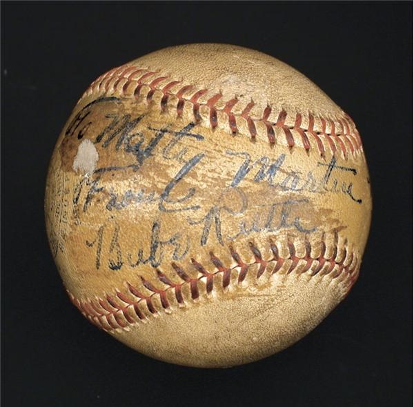 Matty Martin - Babe Ruth Autographed Baseball