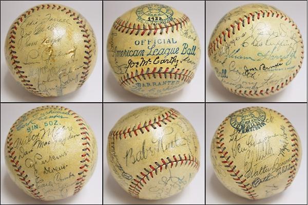 - 1932 New York Yankees Team Signed Baseball