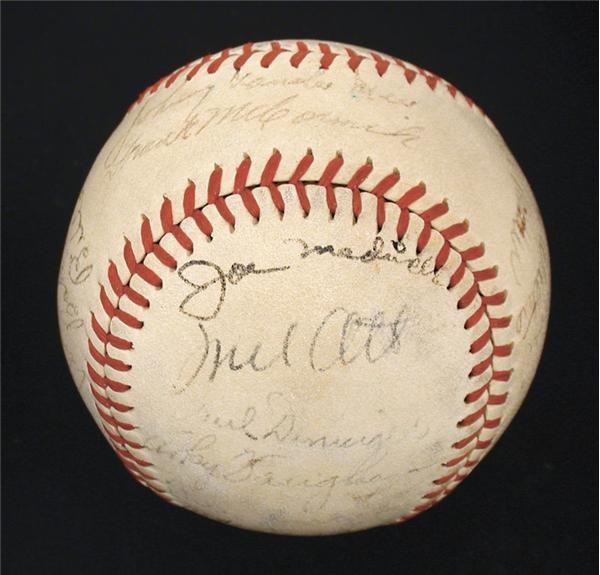 Autographed Baseballs - 1939 National League All Stars Signed Baseball