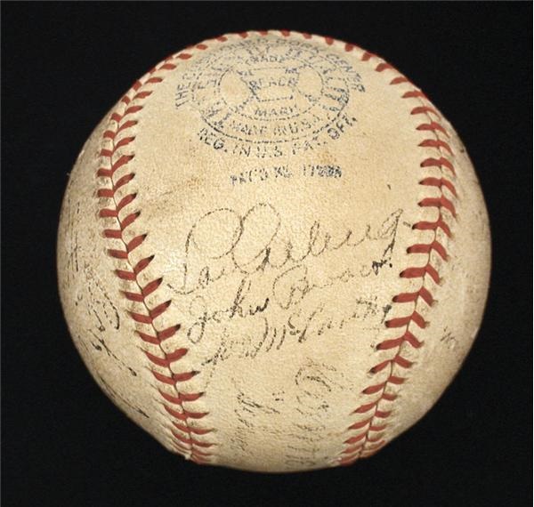 Autographed Baseballs - 1935 All Stars Signed Baseball