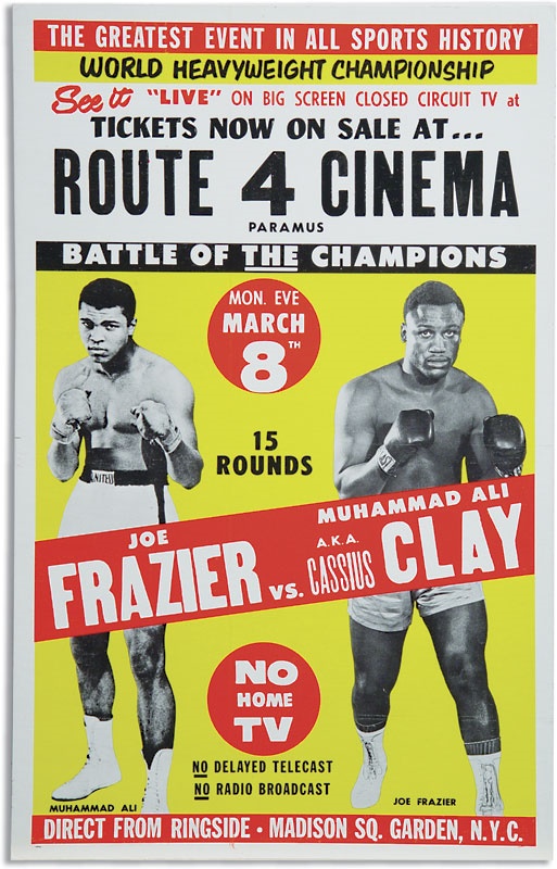 - 1971 Muhammad Ali vs. Joe Frazier Fight Poster (14x22”)