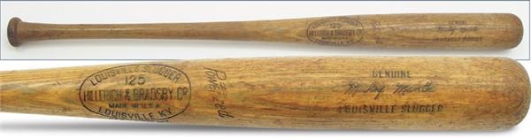 Mantle and Maris - Circa 1954-1956 Mickey Mantle Game Used Bat (35”)
