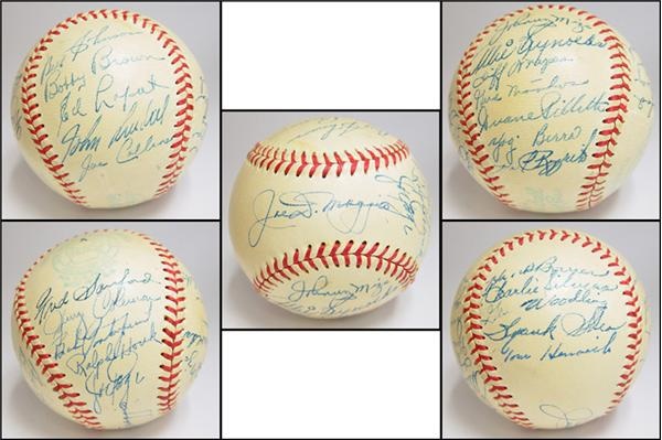 NY Yankees, Giants & Mets - 1950 New York Yankees Team Signed Baseball