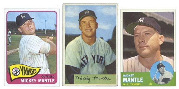 - 1954-1967 Mickey Mantle Card Collection (11)