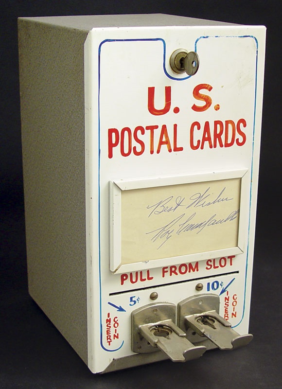 Government Postcard Machine with Roy Campanella