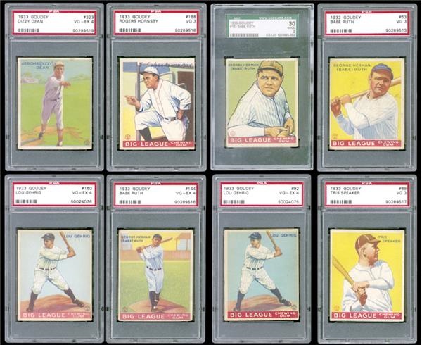 Baseball and Trading Cards - 1933 Goudey Complete Set (240)