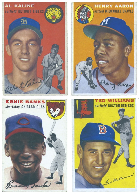 Baseball and Trading Cards - 1954 Topps Baseball Near Complete Set