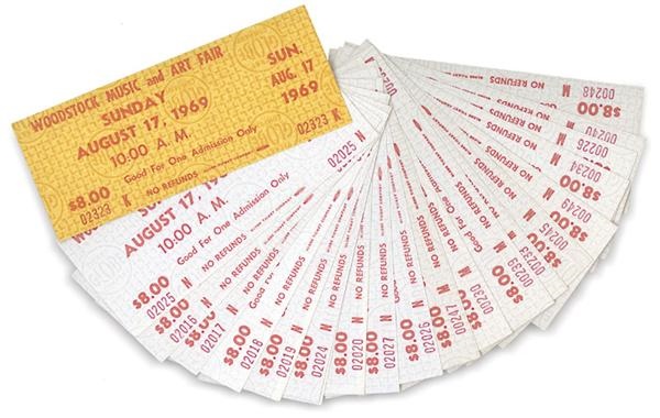 Rock - Original 1969 Woodstock Tickets (21)