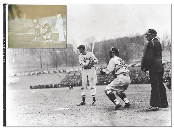 Ted Williams - Ted Williams First At-Bat as Boston Red Sox Original Negative