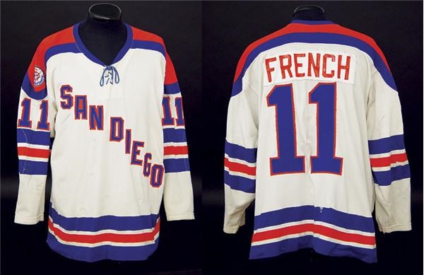 Hockey Sweaters - Rare 1970’s Game Worn WHA San Diego Mariners Jersey