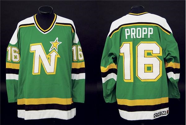 Hockey Sweaters - 1990-91 Brian Propp Game Worn Minnesota North Stars #16 Jersey