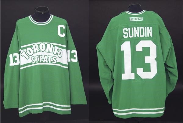 Hockey Sweaters - Mats Sundin Game Worn St. Patricks 75th Anniversary Jersey