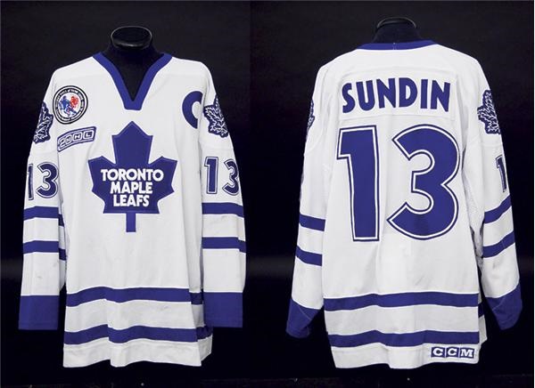 Hockey Sweaters - 1999 Mats Sundin Worn Hall of Fame Game Jersey