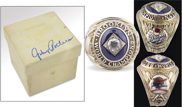 Jackie Robinson & Brooklyn Dodgers - Johnny Podres 1955 Brooklyn Dodgers World Series Ring