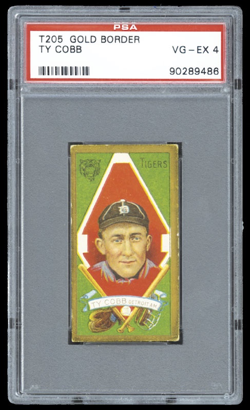 Baseball and Trading Cards - T205 Ty Cobb PSA 4