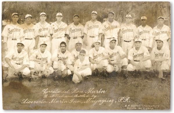 1939 Santurce Crabbers Real Photo Postcard (3.5x5.5")