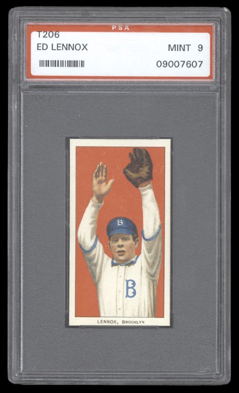 Baseball and Trading Cards - T206 Ed Lennox PSA 9 Mint
